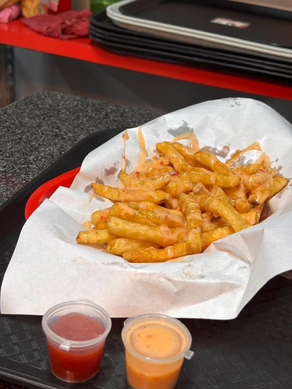 Golden crispy fries